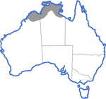 Distribution map for Crinia bilingua