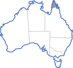 Distribution map for Litoria eucnemis