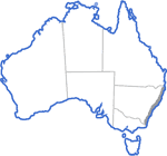 Distribution map for Litoria jervisiensis