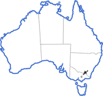 Distribution map for Philoria frosti