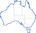 Distribution map for Taudactylus acutirostris