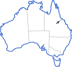 Distribution map for Cophixalus mcdonaldi