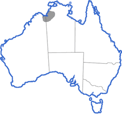 Distribution map for Limnodynastes depressus