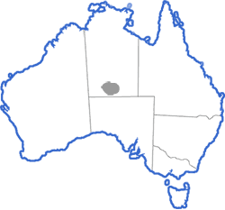 Distribution map for Litoria gilleni