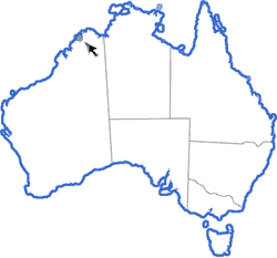 Distribution map for Uperoleia marmorata