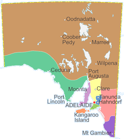 The regions of South Australia