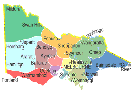 The regions of Victoria